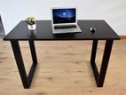 Black computer table with steel leg (099)