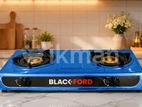 Black Ford Double Burner Gas Cooker - Stainless Steel 74403