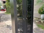Black Glass Office Cupboard 2D