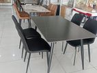 Black Granite Top 4 Chair Dining Table Set - GT415