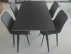 Black Granite Top Dining Table Set -GT415