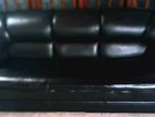 Black Leather 3+2+1 Living Room Set