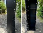 Black Melamine Locker Cupboard 4 Door