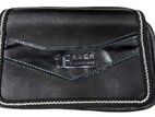 Black PU Leather Men's Waist Belt Pouch