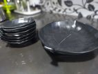 Black Set of Tableware