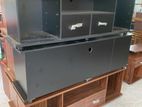 Black t v stand with setup cupboard 55 "
