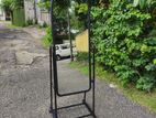 Black Wheel Stand Mirror