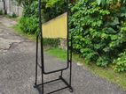 Black Wheel Stand Mirror