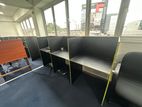 Black Wooden Work Cubicle Table