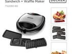 BLACK+DECKER 3 IN 1 SANDWICH GRILL AND WAFFLE MAKER- TS2090 750W