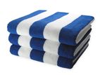Blue and White Striped Pool Towel