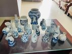 Blue and White Vases Set