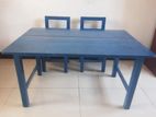 Blue Colour Table with Two Chairs