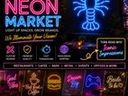 Blue Lobster Neon Sign for Seafood Café | Custom Restaurant LED Wall sig