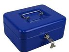 ( BLUE ) safety Cash Box 6 Inch With Keys