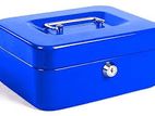 ( BLUE ) safety Cash Box 8 Inch With Keys