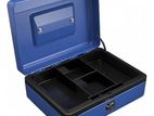 ( BLUE ) safety Cash Box 8 Inch With Keys