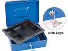 ( Blue ) Safety Small Cash Box 10 Inch with Key