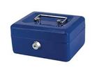 ( Blue ) Safety Small Cash Box 6 Inch with Key