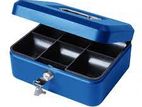 ( Blue ) Safety Small Cash Box 8 Inch with Key