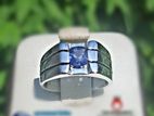 Blue Sapphire Gem Stone Silver Ring B18