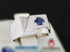 Blue Sapphire Silver Gents Ring නිල් මැණික්‌