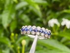 Blue sapphire Silver Ladies Ring