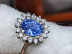 Blue Sapphire Silver Ring Us 6 Size Natural