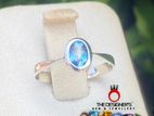 Blue Topaz Gem Silver Ladies Ring