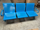 Blue Visitor Gang chair 3 Seater