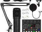 BM800 Condenser Microphone With USB Sound Card (Black)