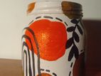 Boho Painting Aesthetic Glass Jar