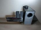 Bose sub, 2 speakers, Yamaha Amp