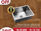 bowl sink with step handmade stainless steel kitchen 60*45cm