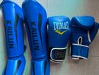 Boxing gloves with Shin pad set