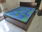 Brand New 6 by 5 Teak Box Bed With Arpico Super Cool Mettress