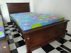 (Brand New ) 6x3 Teak Box Bed With Double Layer Mettress