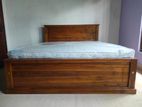 Brand New 72x60 Teak Bes Bed With Spring Mettress Arpico