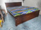 Brand New 72x60 Teak Box Bed With 6 Inches From Mettress Arpico