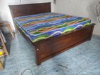Brand New 72x60 Teak Box Bed With 6 Inches From Mettress Arpico