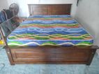 Brand New 72x60 Teak Box Bed With Arpico From Mettress 6 Inches