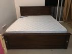 Brand New 72x60" Teak Box Bed with Arpico Spring Mattress