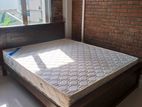 Brand New 72x60" Teak Box Bed with Arpico Spring Mattress