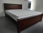Brand New 72x60 Teak Box Bed With Spring Mettress Arpico 7 Inches