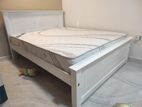 Brand New 72x60 Teak White Colour Box Bed With Arpico Spring Mettress