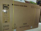 BRAND NEW 75" MI+ SMART 4K ANDROID UHD FRAMELESS LED TV