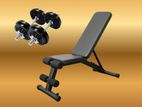 Brand New Adjustable Bench with Dumbbell set/Weight set /Home gym - A5
