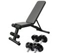 Brand New Adjustable Bench with Dumbbell Set/Weight Set - M2