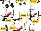 Brand New Bench & Home Gym with Dumbbells Weight Plate Set