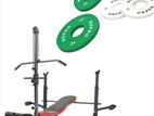 Brand New Bench Dumbbell Barbell Set & Weight Plate Home Gym